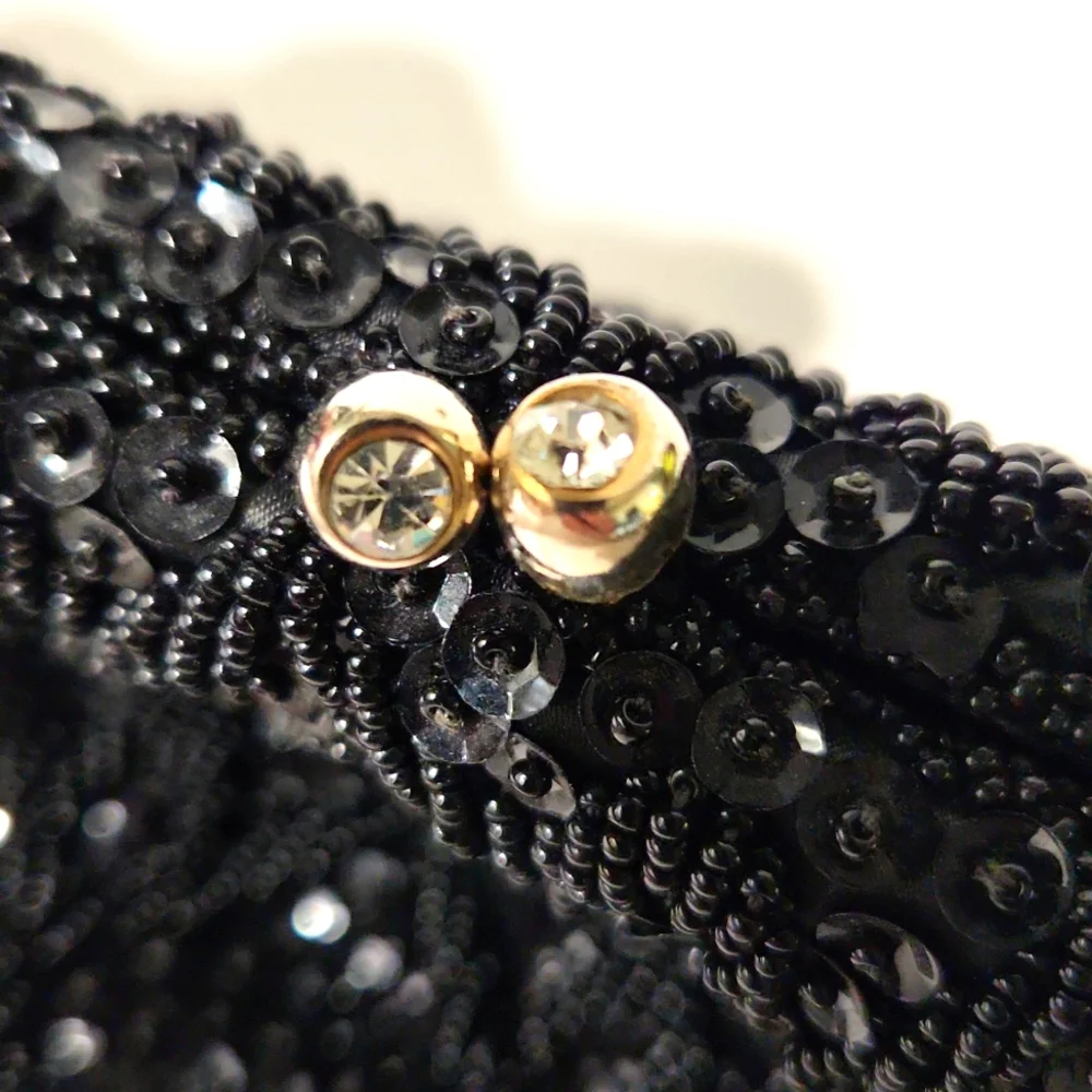 Vintage 1950's Walborg Gorgeous Black Beaded Evening Bag - Picture 12 of 14